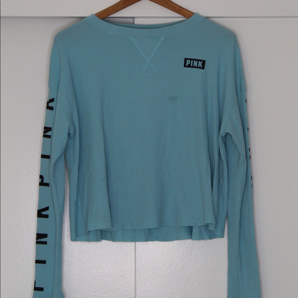 PINK Blue Cropped Thermal